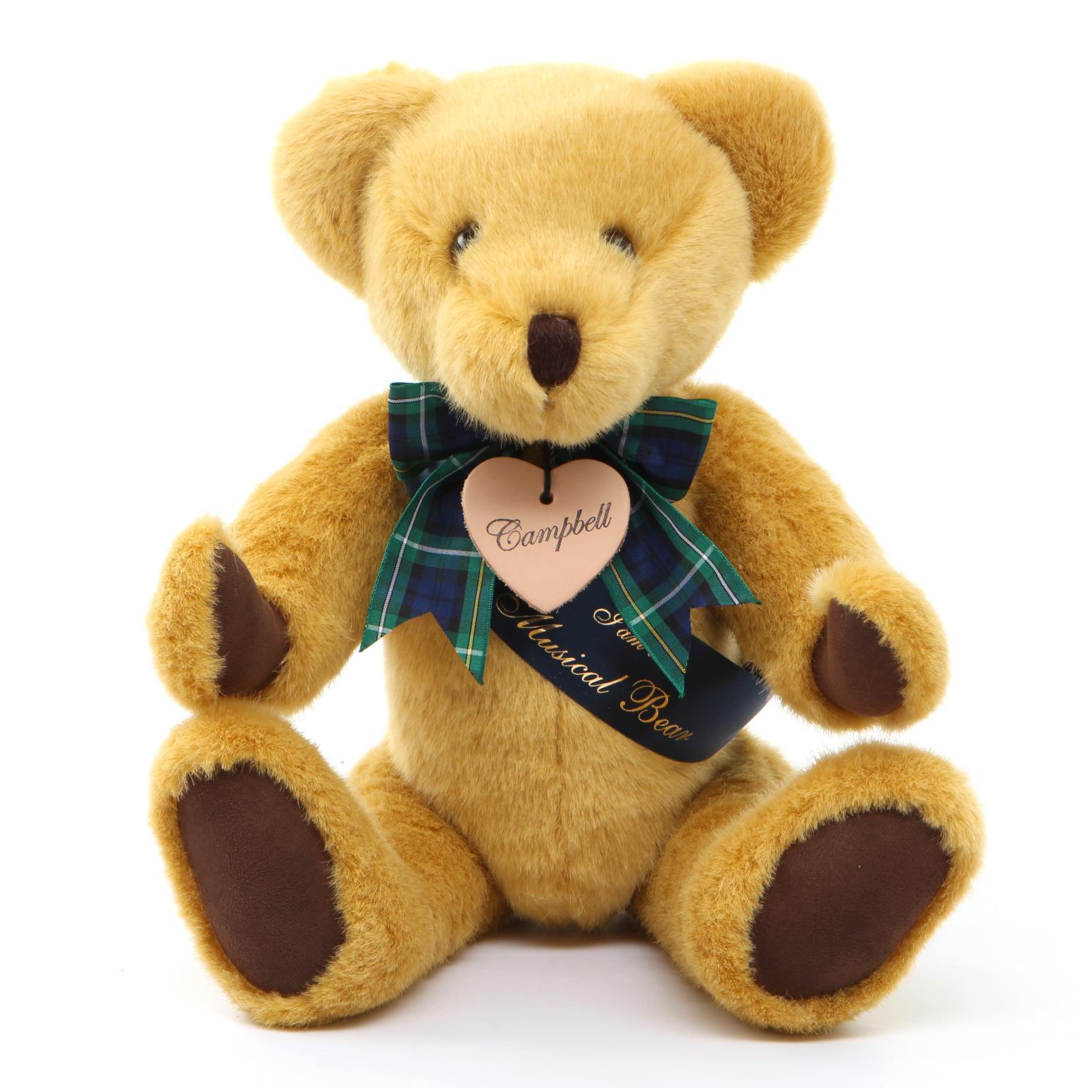 Bear With Us Gold Plush Musical Campbell Bear